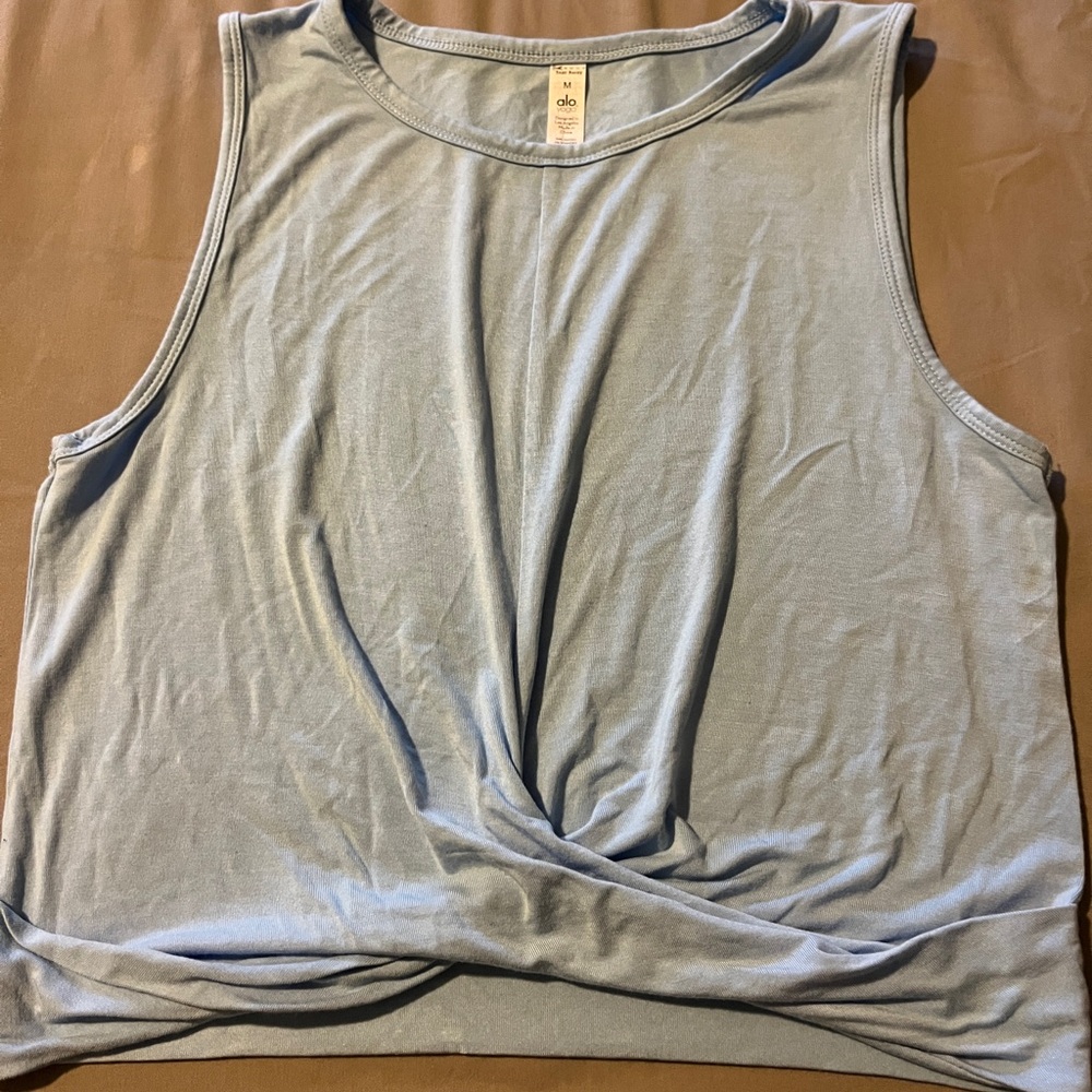 Alo Yoga Tank Light Blue Sleeveless Top in excellent condition